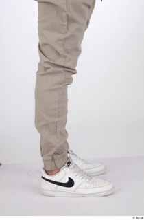 Gilbert beige trousers calf casual dressed white sneakers 0007.jpg